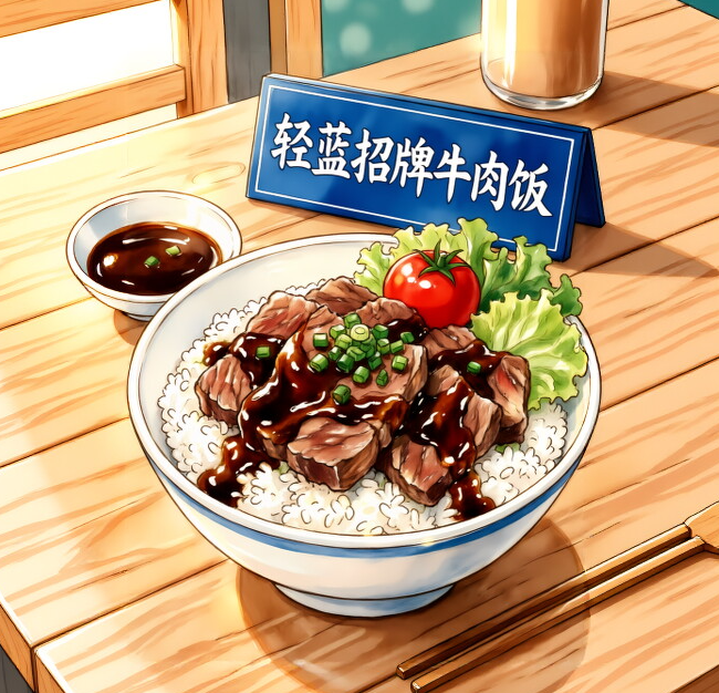 轻蓝招牌牛肉饭